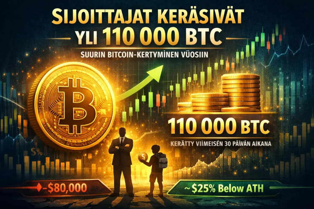 Bitcoin kertyminen 110 000 BTC