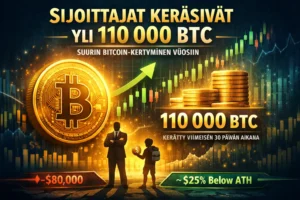Bitcoin kertyminen 110 000 BTC