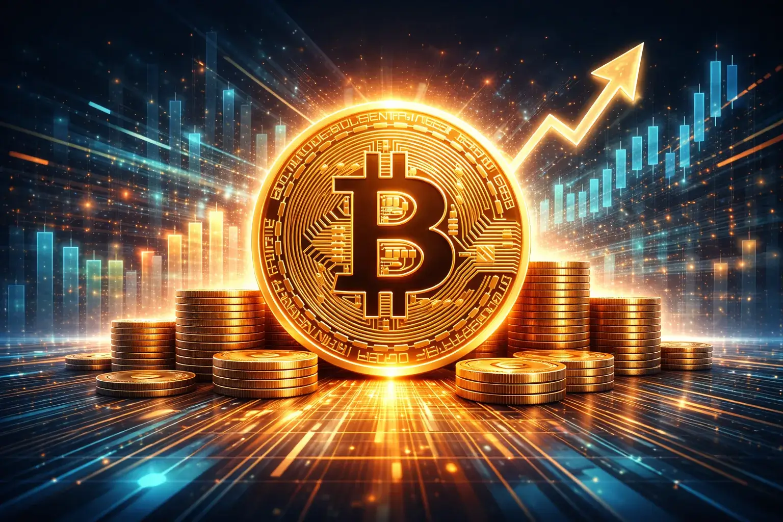 Bitcoinin hinta nousi tänään.