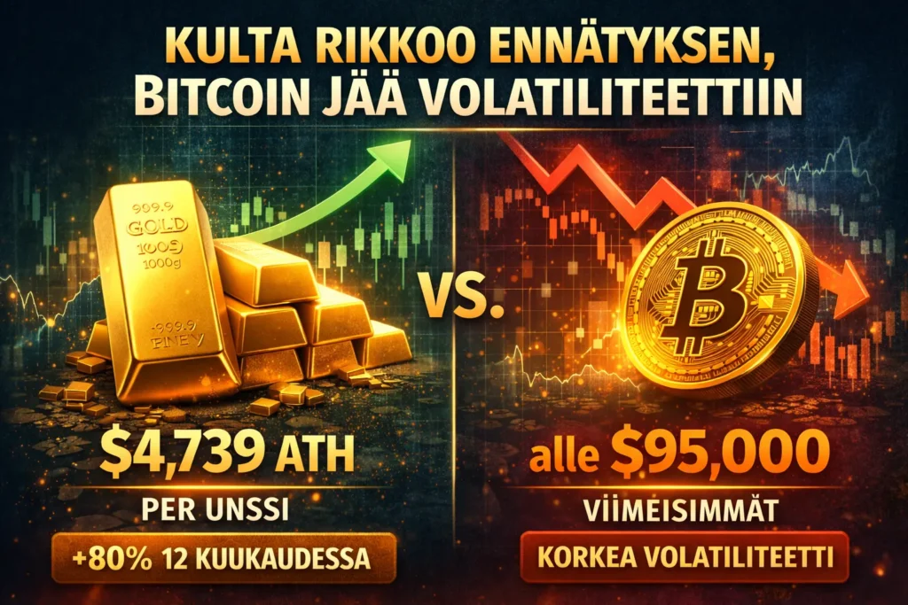 kullan hinta ennätykseen vertailu Bitcoin