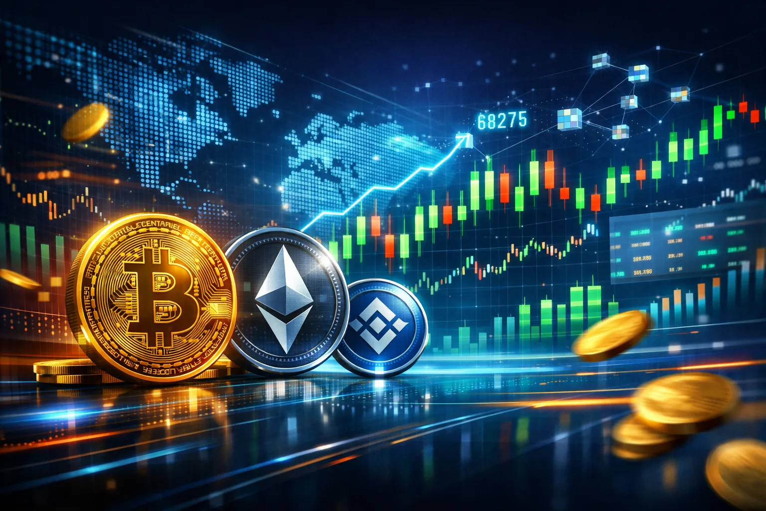 Kryptomarkkinoiden kehitys eri valuuttojen osalta