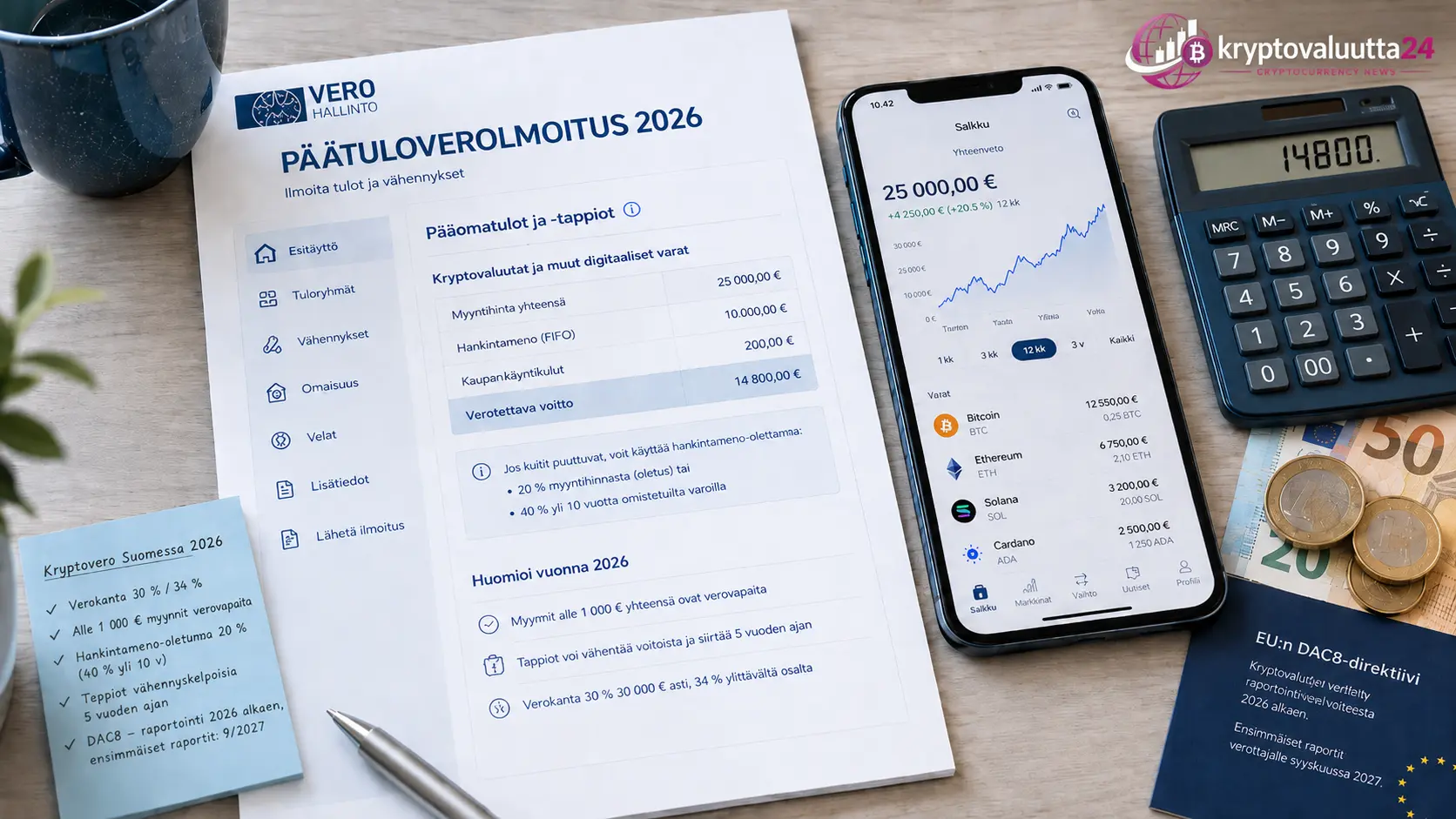 kryptovaluutan verotus Suomessa
