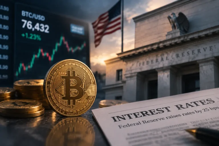 Bitcoinin hinta Fedin koronnosto: kolikko, kurssikäyrä ja keskuspankki